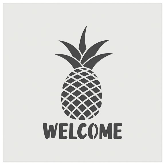 Pineapple Fruit Welcome DIY Cookie Wall Craft Stencil - 5.5 Inch