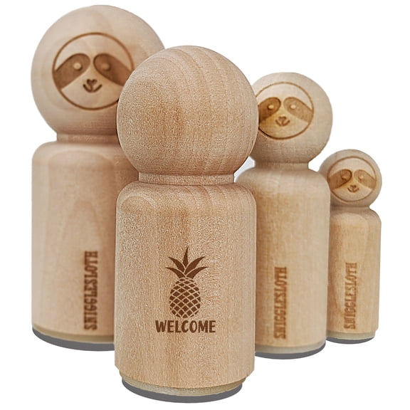 Pineapple Fruit Welcome Rubber Stamp for Scrapbooking Crafting Stamping - Mini 1/2 Inch