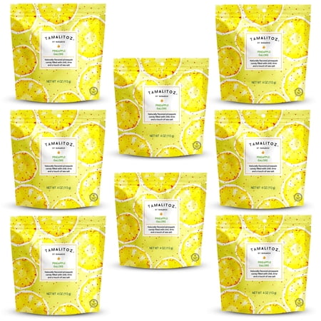 Tamalitoz Pineapple Galore – Spicy Mexican Candy – 8 Bags – 4oz Each