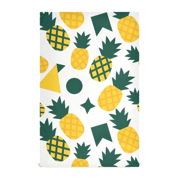 Pineapple Geometric Pattern Kitchen Towels Waffle Weave Decorative Tea Towels Multi Use Dishcloths 28x18in