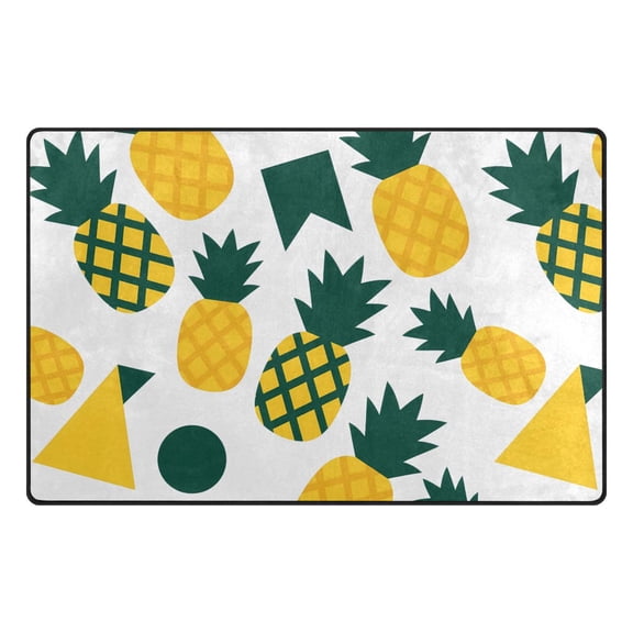 Pineapple Geometric Pattern Memory Foam Area Rug 31"x20" Non Slip, Absorbent, Fade Proof for Living Room, Bedroom, Office