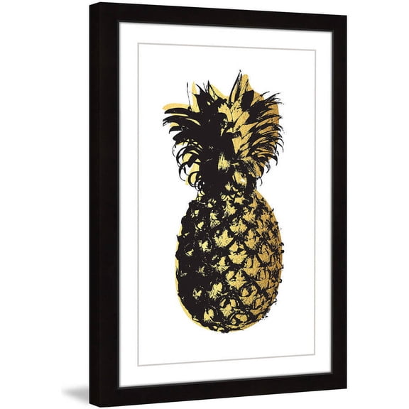 "Pineapple Golden" Framed Painting Print