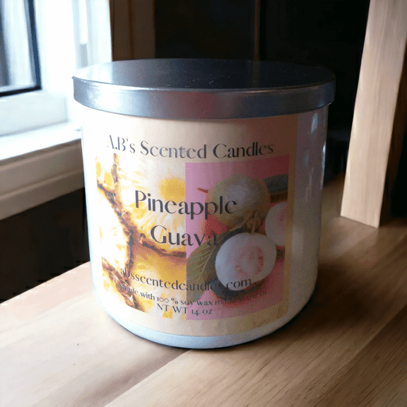 Pineapple Guava 16 oz  3 Wicks Candle