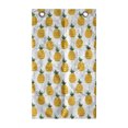 thumbnail image 1 of Pineapple Hanging Pocket Organizer, Contemporary Tropical Fruit with Simple Small Hearts in Summer Tones, Printed Polyester Storage Bag with Pockets, 21" x 31", Green and Earth Yellow, 1 of 2