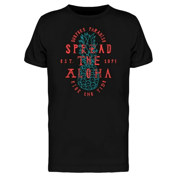 Pineapple Hawaii Surfer T-Shirt Men -Image by Shutterstock, Male Medium