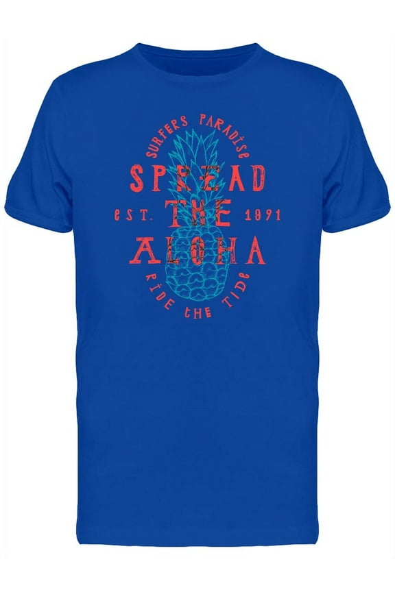 Pineapple Hawaii Surfer  T-Shirt Men -Image by Shutterstock, Male x-Large