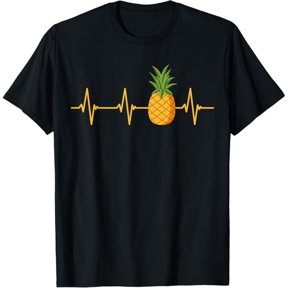 Pineapple Heartbeat EKG Pulse Line Hawaii T-Shirt
