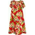 thumbnail image 1 of Pineapple Hibiscus Cotton Muu Muu Dress (Red, 3X PLUS), 1 of 1
