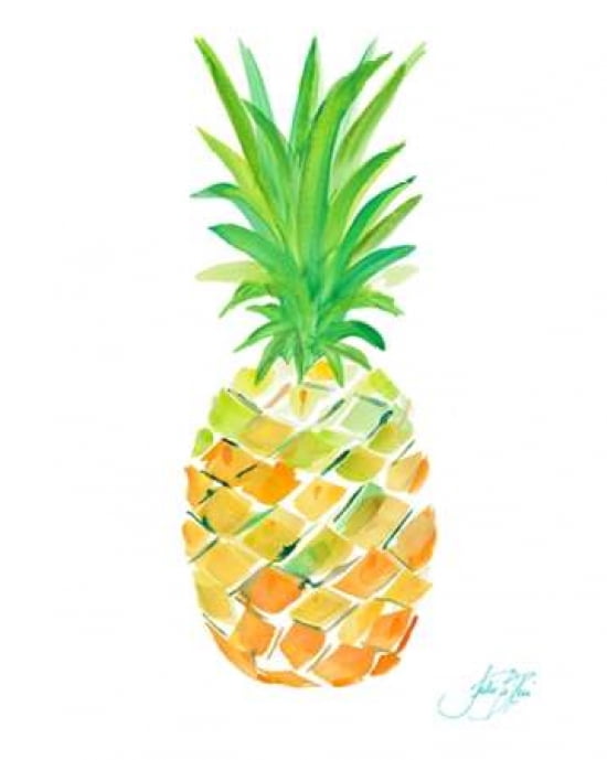 Pineapple II Canvas Art - Julie DeRice (24 x 30)