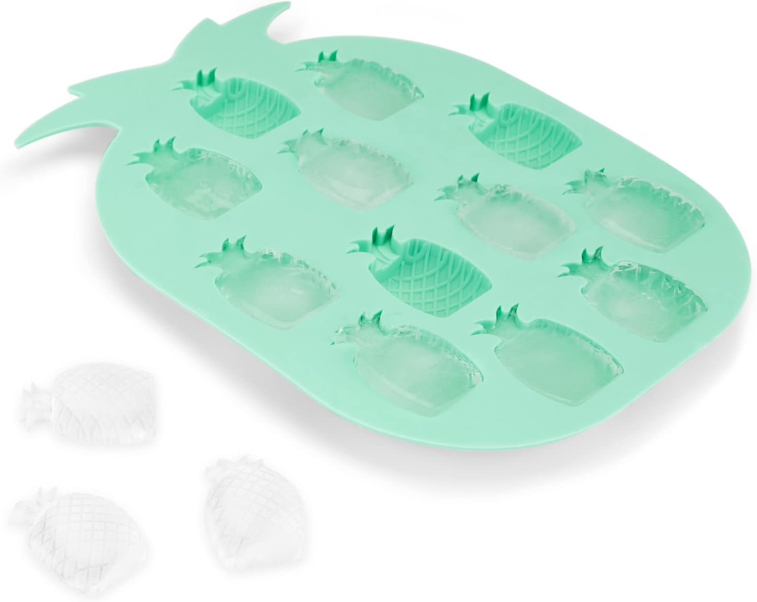 Pineapple Ice Cube Tray Silicone Mold Makes 12 Pineapple Ice Cubes