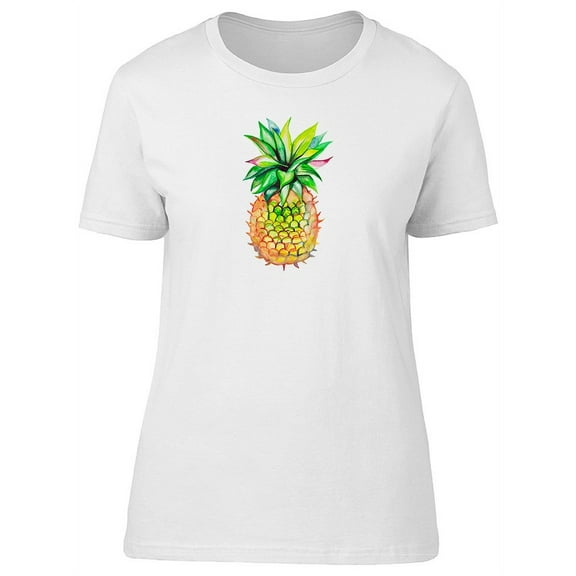 Pineapple In Watercolor T-Shirt Women -Image by Shutterstock, Female Small
