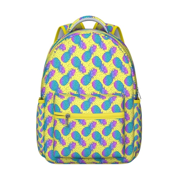 Pineapple Inspired Backpack – High-Quality School & Work Bag, Roomy Interior with Padded Laptop Sleeve, Comfortable for Daily Use, Unique Gift Idea for Students