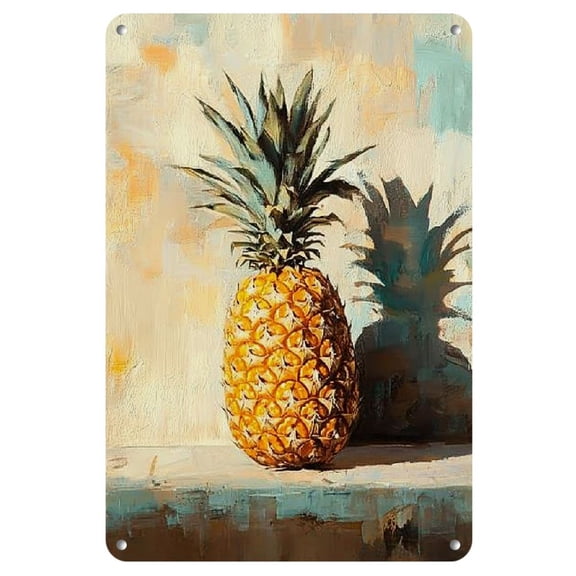 Pineapple Iron Wall Art Metal Sign for Home &amp; Garden Decor, Durable 8x12" Accent Piece, Garage Decor, Gift Idea, Bedroom, 2D, Perfect for Room Decor