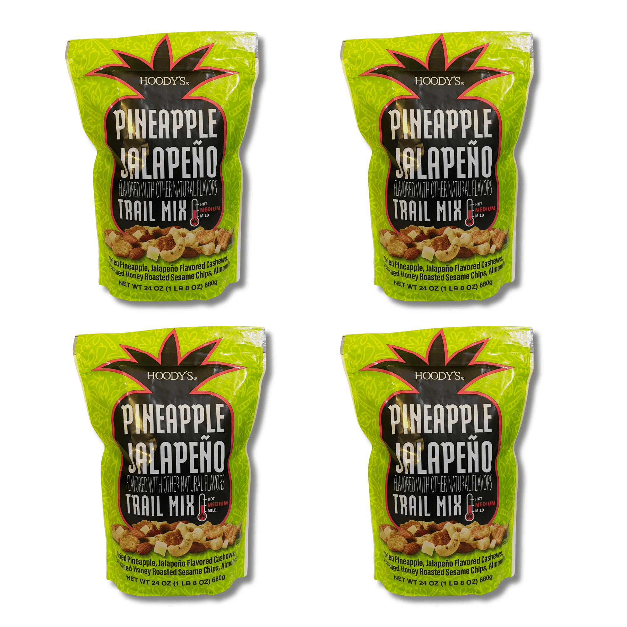 Hoody's Pineapple Jalapeño Trail Mix, Spicy Sweet Snack Mix, 24 oz