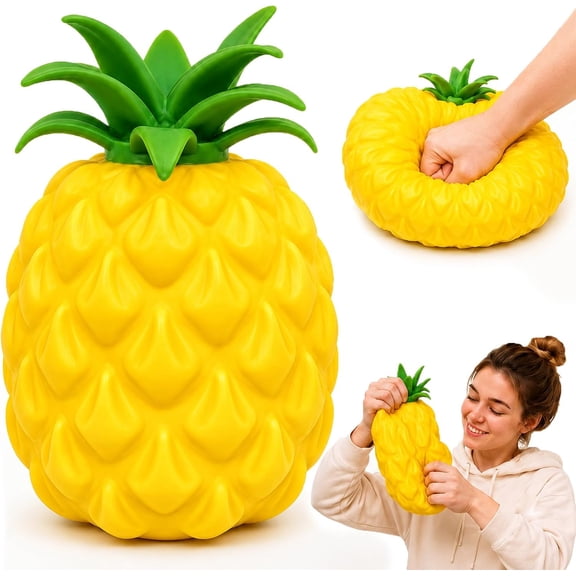 Pineapple Jumbo Squishy Toys,Sensory Fidget Toy,Giant Fruit Stress Balls Big Realistic Pineapple Squishies,Slow Rising Stress Toy for Adults Kids,Boys Girls Birthday Christmas Gift Party Favors