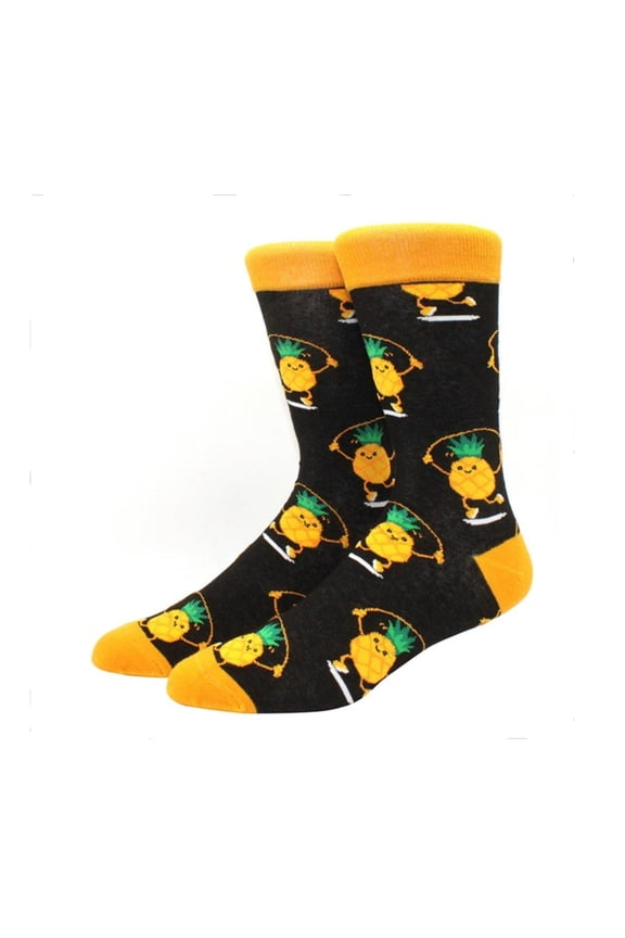 Pineapple Jumping Rope Socks from the Sock Panda (Adult Large - Men's Shoe Sizes 8-12)