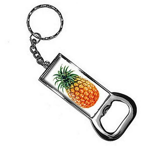 Pineapple Keychain Key Chain Ring Bottle Bottlecap Opener