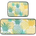 thumbnail image 1 of Pineapple Kitchen Rugs and Mats Set 2 Piece Non Slip Washable Teal Runner Rug Set of 2 for Kitchen Sink Floor Kitchen Decor and Accessories, 1 of 5