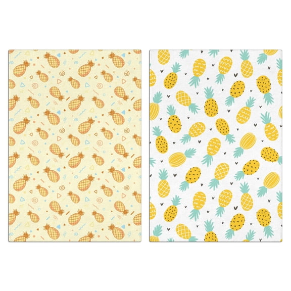 Pineapple Kitchen Towels Set of 2,Ultra Absorbent & Fast Drying Farmhouse Dish Towels 18x26 Inch, Decorative Hand Towels for Kitchen,Bathroom,Cooking,Baking,Housewarming Gift.