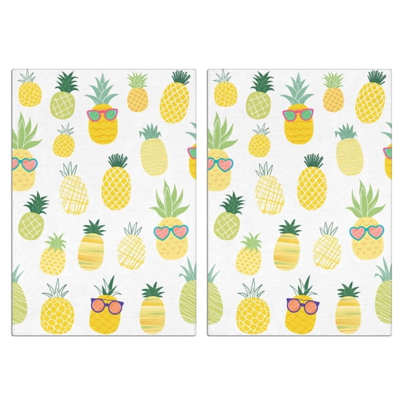 Pineapple Kitchen Towels Set of 2,Ultra Absorbent & Fast Drying Farmhouse Dish Towels 18x26 Inch, Decorative Hand Towels for Kitchen,Bathroom,Cooking,Baking,Housewarming Gift.