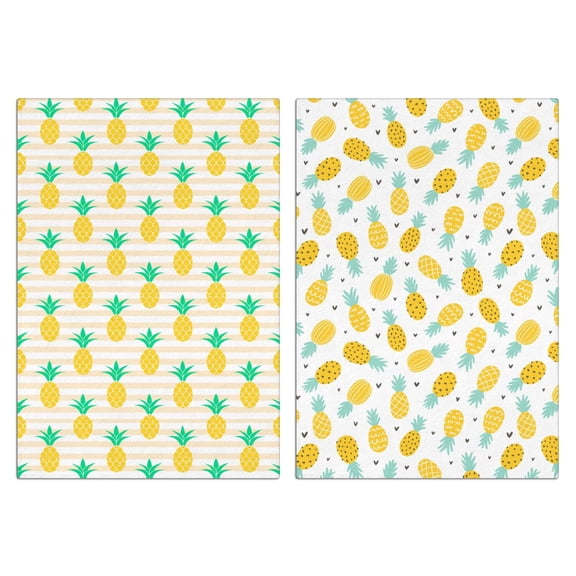 Pineapple Kitchen Towels Set of 2,Ultra Absorbent & Fast Drying Farmhouse Dish Towels 18x26 Inch, Decorative Hand Towels for Kitchen,Bathroom,Cooking,Baking,Housewarming Gift.