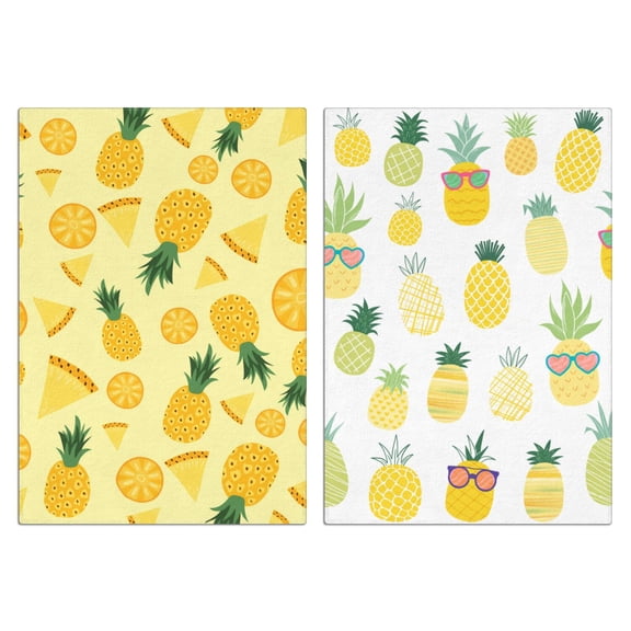 Pineapple Kitchen Towels Set of 2,Ultra Absorbent & Fast Drying Farmhouse Dish Towels 18x26 Inch, Decorative Hand Towels for Kitchen,Bathroom,Cooking,Baking,Housewarming Gift.