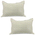 thumbnail image 1 of Pineapple Knitted Quilt Pillowcover Set of 2, Tropical Fruit Pattern in Pastel Colors Juicy Nutritious and Ripe Summer Food, Standard Queen Pillow Sham Bedroom, 30" x 20", Multicolor, by Ambesonne, 1 of 1