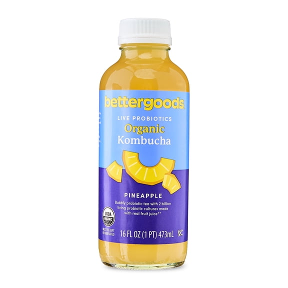 bettergoods Organic Pineapple Kombucha, 16 fl oz