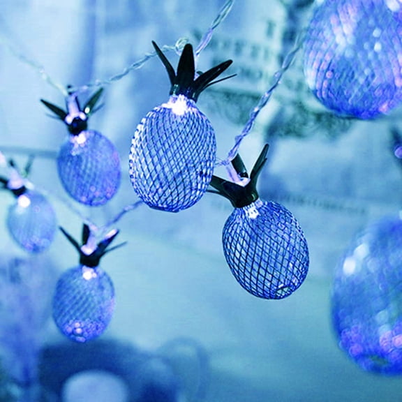 Pineapple Light String- 3.5M 20LED Indoor Metal Pineapple String Fairy Lights Battery With 8 Mode For Outdoor Garden.