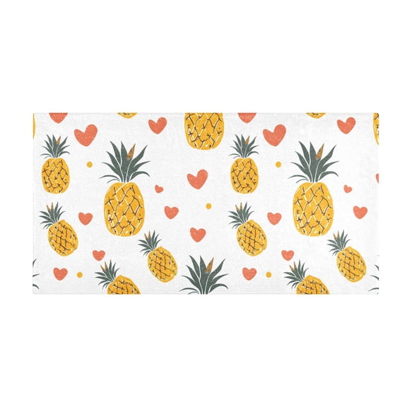 Pineapple Love Bath Mat 39x20 Inch Soft Absorbent Non-Slip Plush Bathroom Rug for Floor