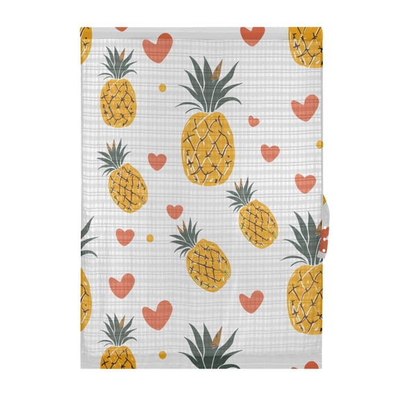 Pineapple Love Door Curtain Sheer Privacy Light Filtering Window Panel 1 Panel 25x40 Inch