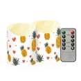 thumbnail image 1 of Pineapple Love Flameless Candles 2 PCS with Remote Realistic Moving Flame LED Tapered Pillar Set for Home Decor, 1 of 7
