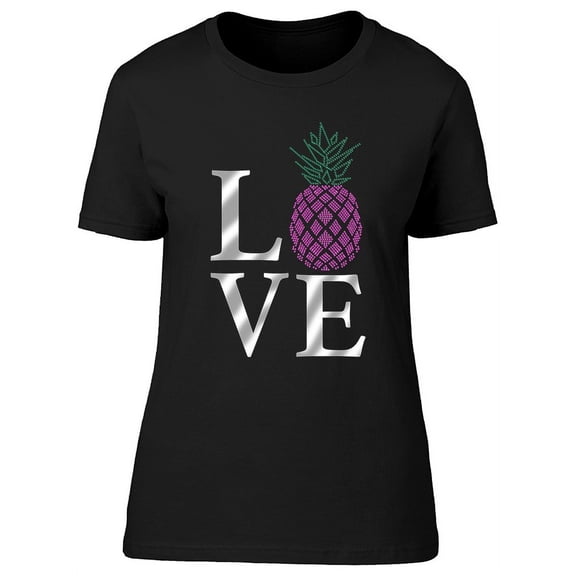 Pineapple Love Slogan Graphic T-Shirt Women -Image by Shutterstock, Female x-Large
