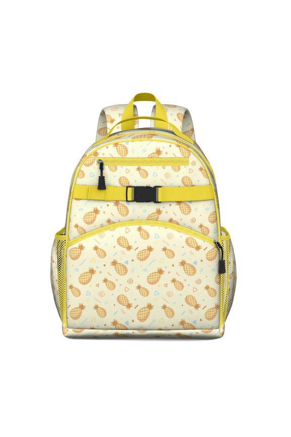 Pineapple Lover's Backpack - Waterproof & Breathable School Bag with Adjustable Straps for Daily Commuters