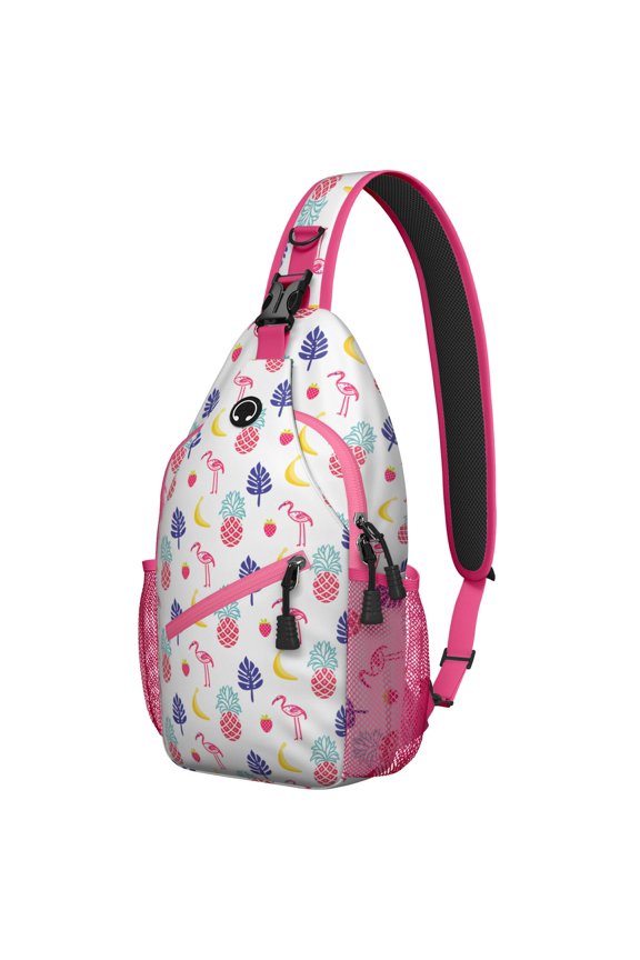 Pineapple Lover’s Small Travel Backpack Essentials, Lightweight and Durable Sling Backpack with Tropical Fruit Print, Perfect for Students, Travelers, and Fashionable Young People