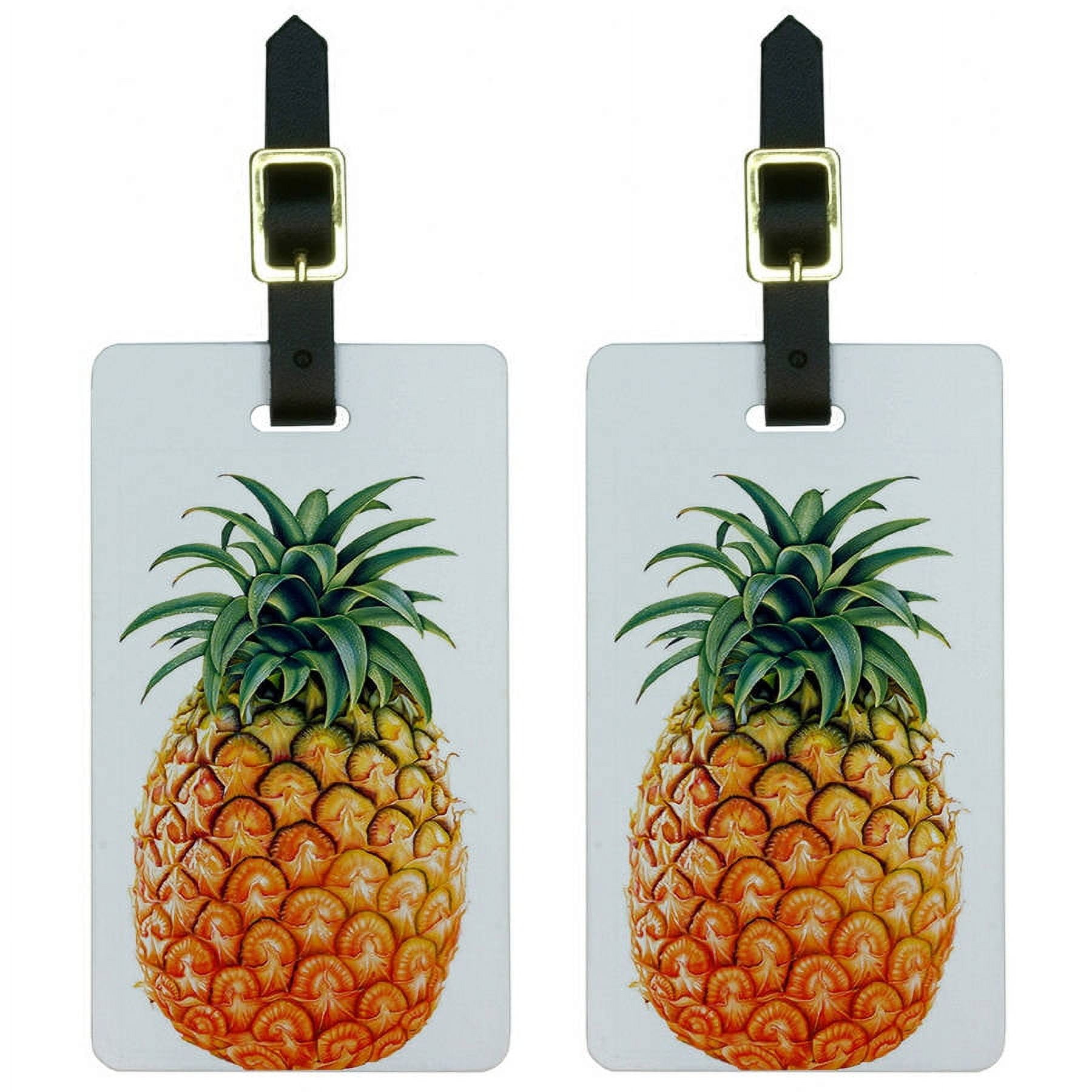 Pineapple Luggage Tags Suitcase Carry On ID Set of 2 Walmart