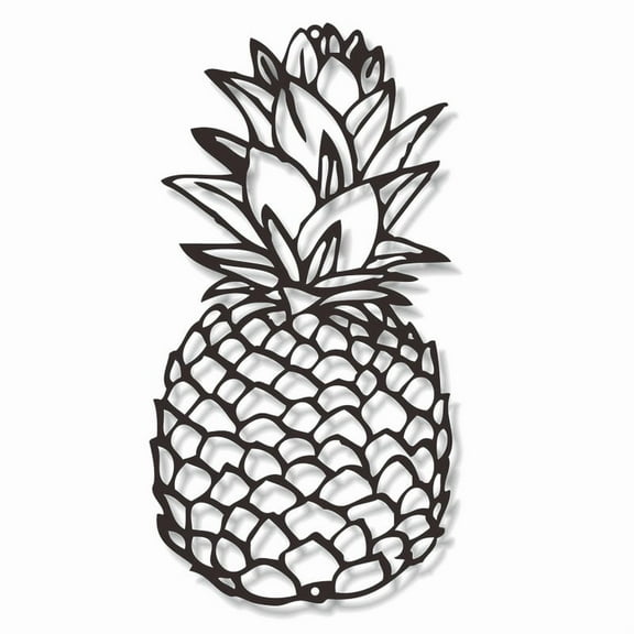 Pineapple Metal Wall Art Decor Tropical Fruit Wall Sculpture For Outdoor,Bedroom,Living Room Home Decor Ornaments Plaques