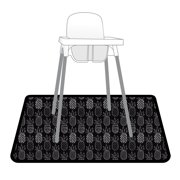 Pineapple Monochrome Splash Mat - A Waterproof Catch-All for Highchair Spills and More!