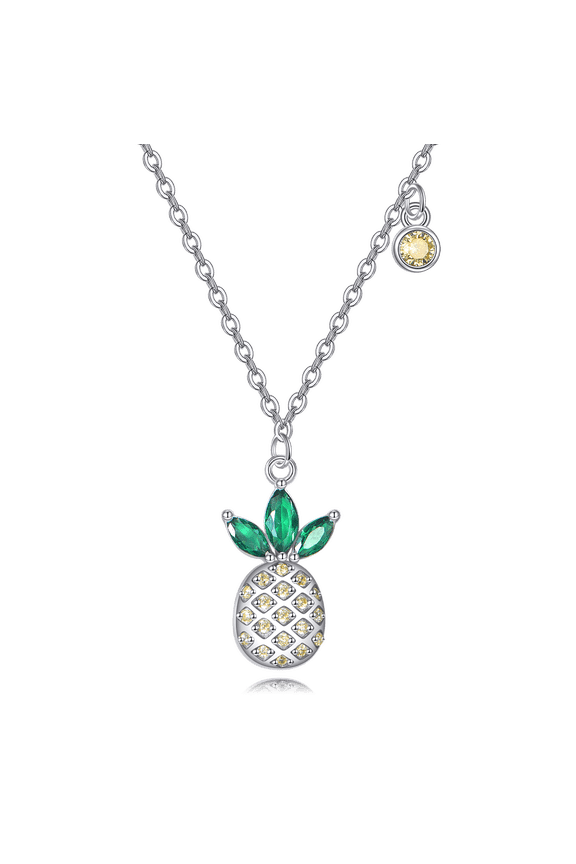 Pineapple Necklace 925 Sterling Silver Dainty Pineapple Pendant Necklace Hotwife Jewelry Gift for Women