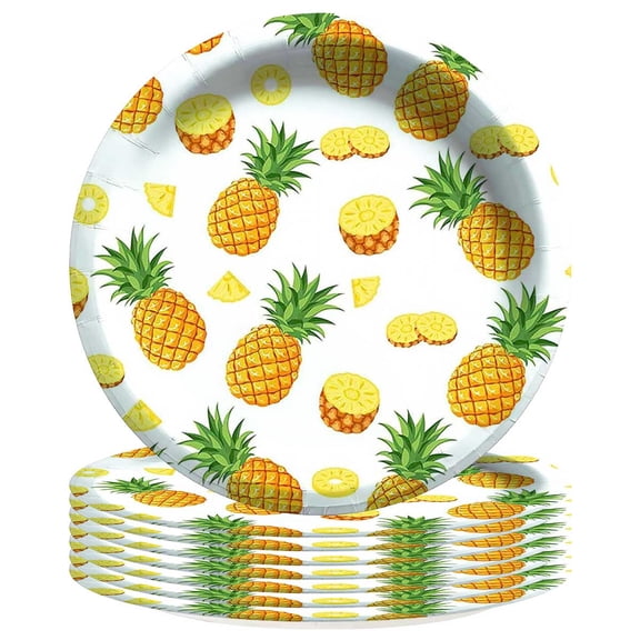 Pineapple One 1st Paper Plates Birthday Party Supplies Decorations 8pcs Tableware Disposable Dinnerware