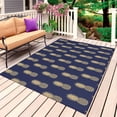 thumbnail image 1 of Pineapple Outdoor Rug for Patio/Deck/Porch, Non-Slip Large Area Rug 5 x 7 Ft, Yellow Fruit Navy Blue Summer Tropical Indoor Outdoor Rugs Washable Area Rugs, Reversible Camping Rug Carpet Runner, 1 of 8