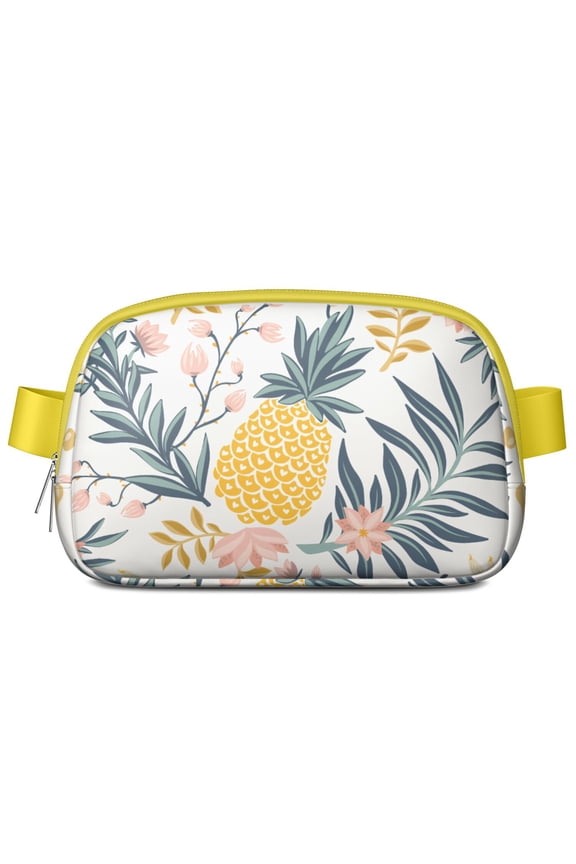 Pineapple Paradise Fanny Pack – Waterproof Adjustable Waist Bag with Hawaiian-Inspired Design, Perfect for Luaus & Tropical Events