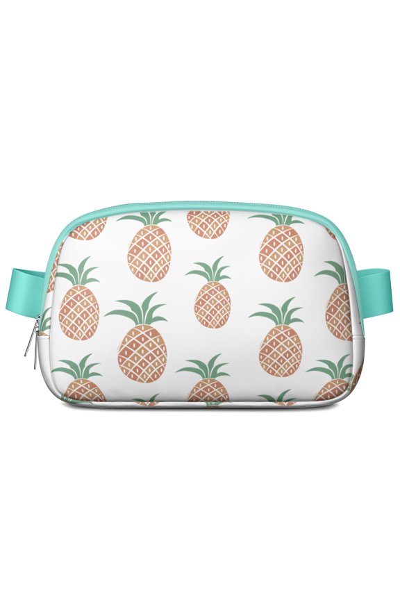 Pineapple Paradise Fanny Pack&nbsp;– Waterproof Adjustable Waist Bag with Hawaiian-Inspired Design, Perfect for Luaus & Tropical Events