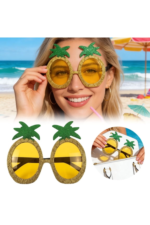 Pineapple Party Sunglasses Funny Hawaiian Glasses Tropical Fancy Dress Props, Summer Party Favors Beach Themed Party Supplies Decoration Home Decor