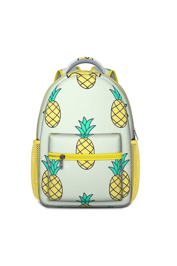 Pineapple Party Theme Backpack - Waterproof Ergonomic Bookbag with Breathable Mesh & Stylish Design for College Students