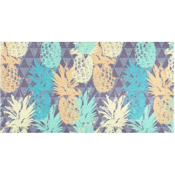Pineapple Pattern 39" x20" Soft and Absorbent Bathroom Rugs,Quick Dry Machine Washable Bath Mat for Bathroom Kitchen Bathtub Home Decor