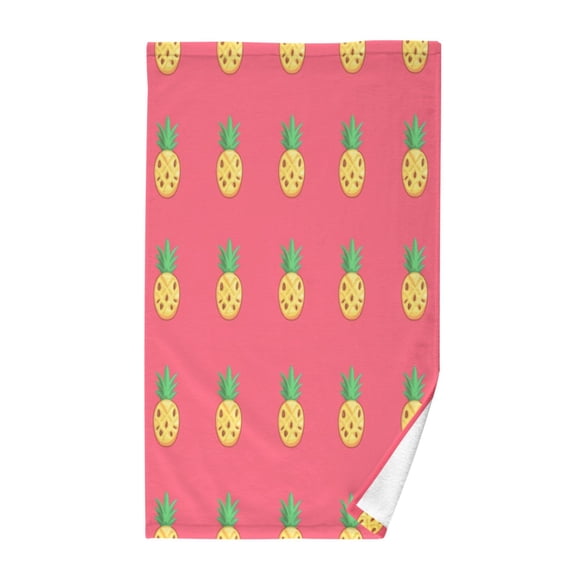 Pineapple Pattern DesignBath Towel 100% Cotton Soft Thick High Absorbency Hand Face Towel Single Pack 16x28in