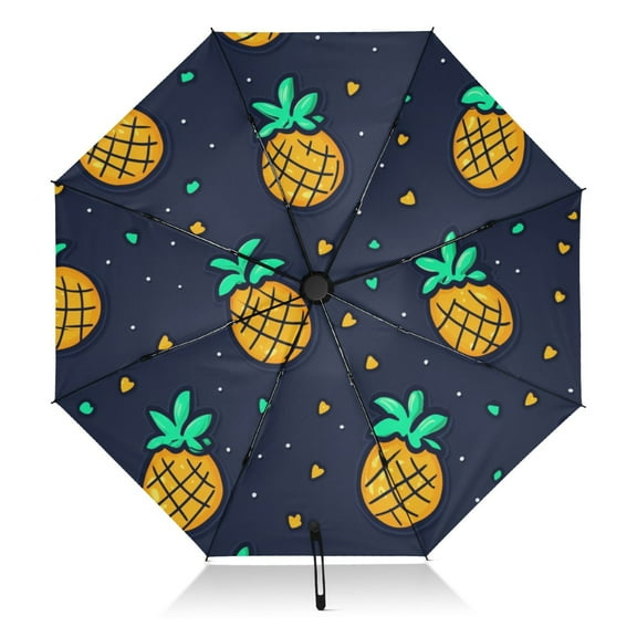 Pineapple Pattern Extra Large Automatic Umbrella, UV Protection, Waterproof, Auto Open and Close