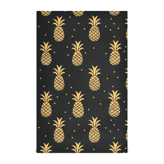 Pineapple Pattern Kitchen Towels Waffle Weave Decorative Tea Towels Multi Use Dishcloths 28x18in
