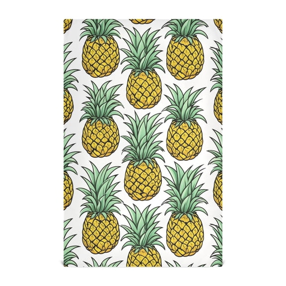 Pineapple Pattern Kitchen Towels Waffle Weave Decorative Tea Towels Multi Use Dishcloths 28x18in